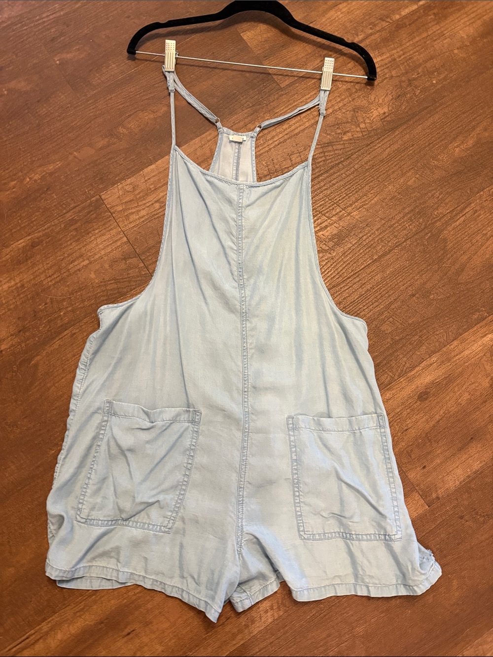Aerie Light Weight Blue Denim Romper - Women's Sleeveless Jumpsuit